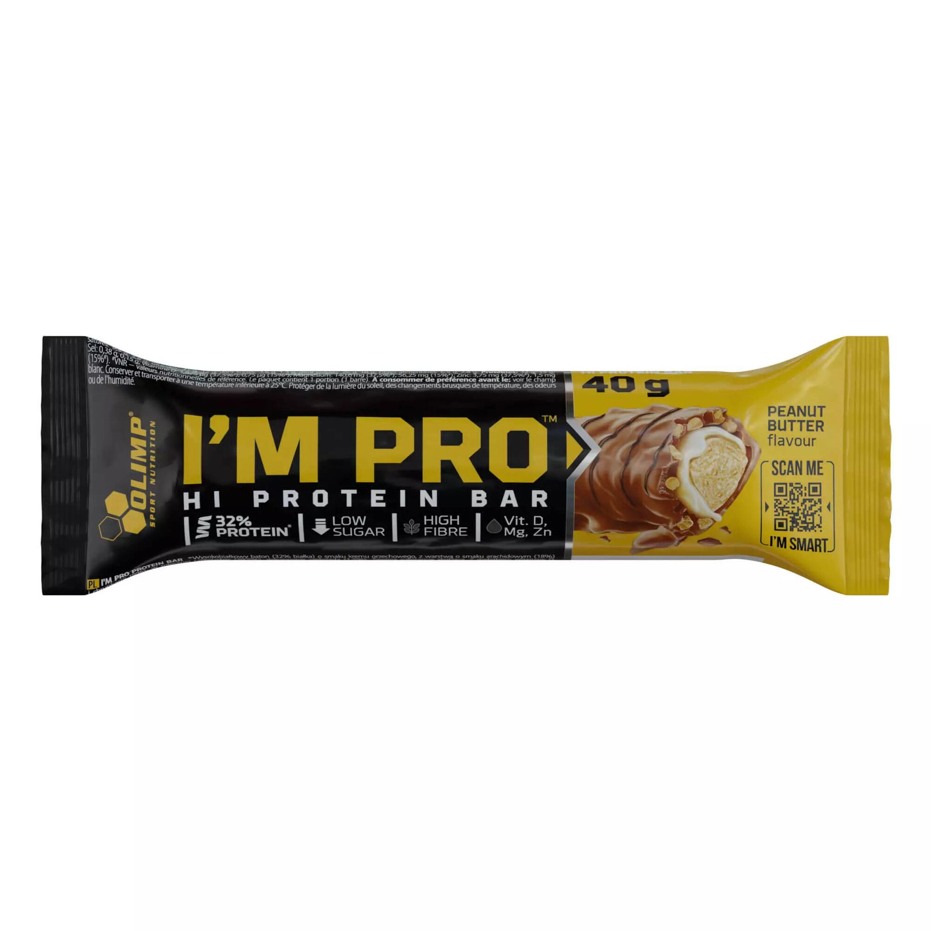Olimp Im Pro Protein Bar - 40 g - Peanut Butter