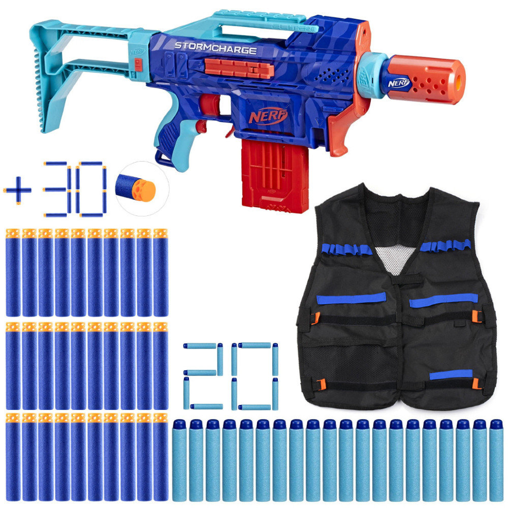 Nerf Elite 2.0 Zesatw Stormcharge Wild Edition F7376 + Kamizelka + 30 Strzałek Waffle