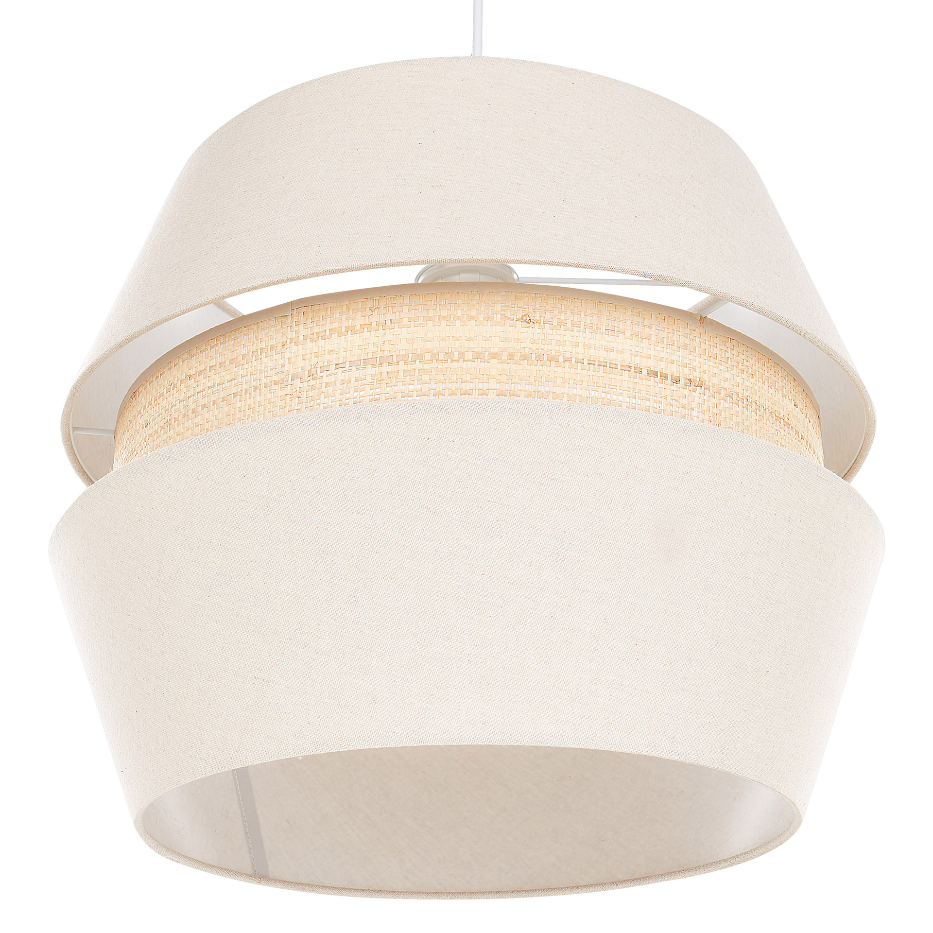 Lampa wisząca lniana beżowa ATOYAC