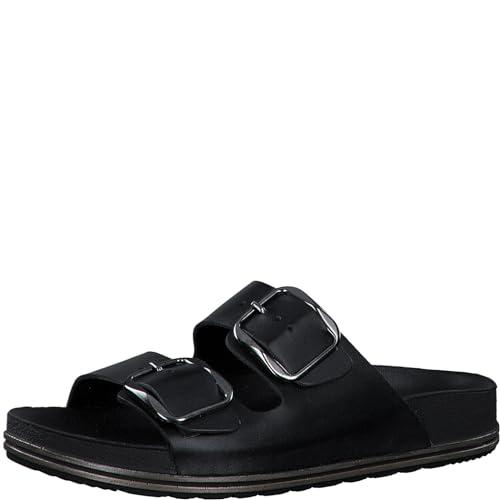 Tamaris Damskie kapcie 1-27502-42, czarna skóra, 38 EU