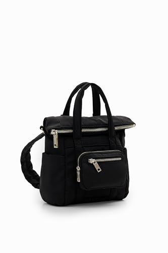 Desigual Women's BOLS_Basic MODULAR Voyage Accessories Nylon Across Body Bag, Black, czarny