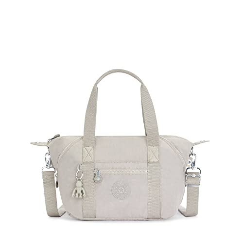 Kipling Art Mini torebka, odpinany, regulowany pasek na ramię, zamek błyskawiczny, szary Gris, m