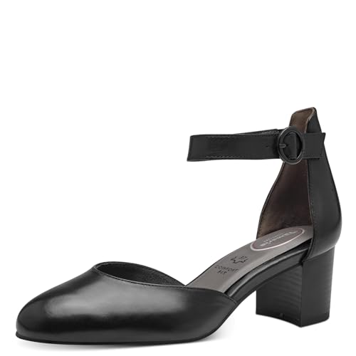 Tamaris Damskie 8-84402-42 czółenka, czarna nappa, 36 EU szerokie, Czarna papka, 36 EU Weit