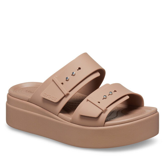 Klapki Crocs Brooklyn Low Wedge Sandal W 207431 Latte 2Q9