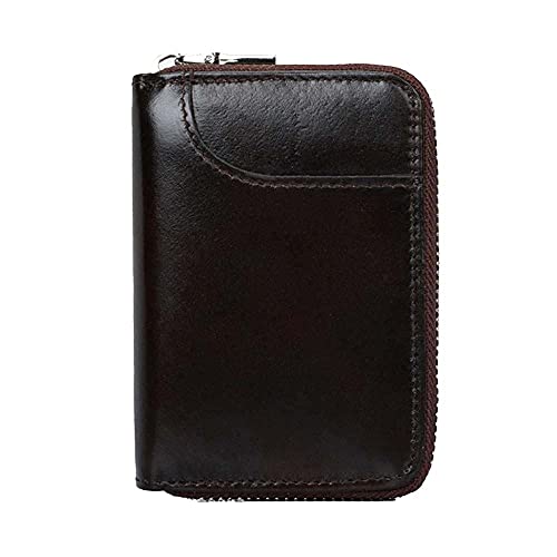 Hongyantech RFID Blocking skóra karty portmonetka skóra etui na karty kredytowe przegródka na karty kredytowe etui na karty kredytowe (Coffee)