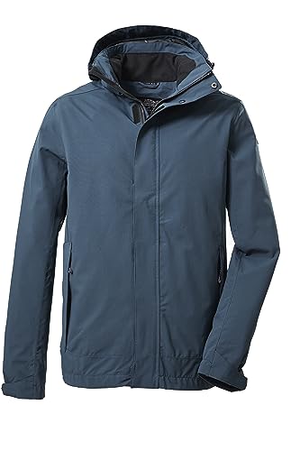 Killtec Męska kurtka funkcyjna/kurtka outdoorowa z odpinanym kapturem KOS 87 MN JCKT_XENIOS, stalowo-niebieska, XXL, 39147-000