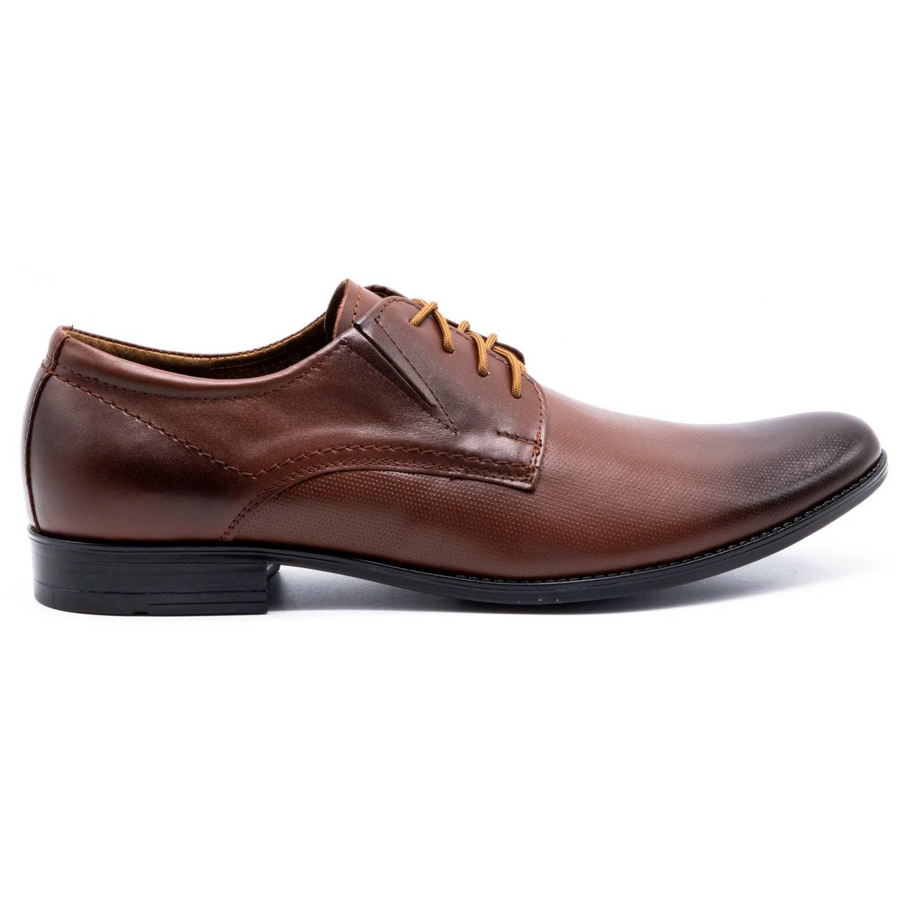 Buty męskie wizytowe 299T9LU brązowe - Buty Olivier