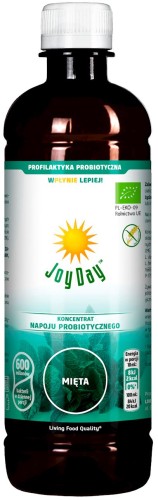 Joy Day Living Food Sp. z o. o. ul. Graniczna 15, Napój probiotyczny koncentrat BIO mięta 500ml 50 porcji Joy Day