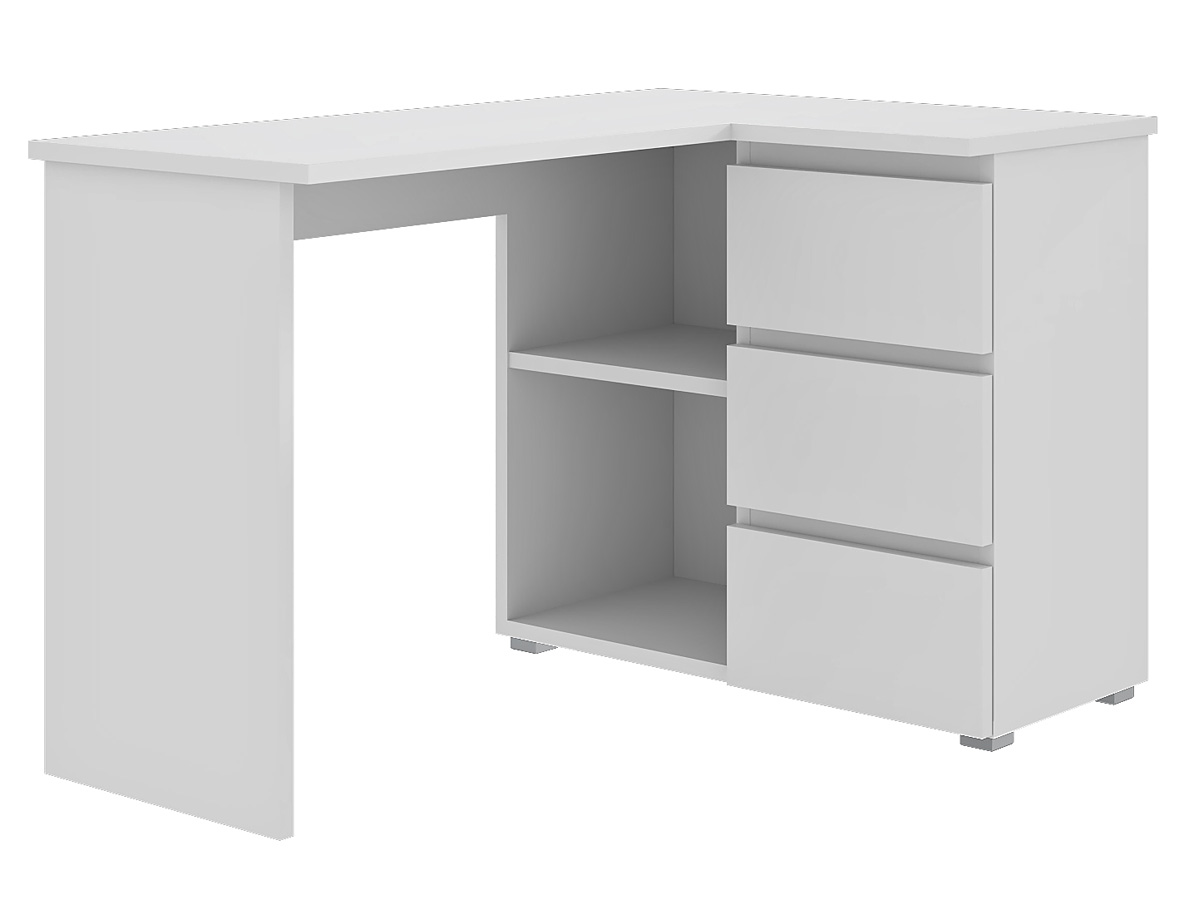 Elior Białe narożne biurko z szufladami i półkami 40x12x4 E8-P31