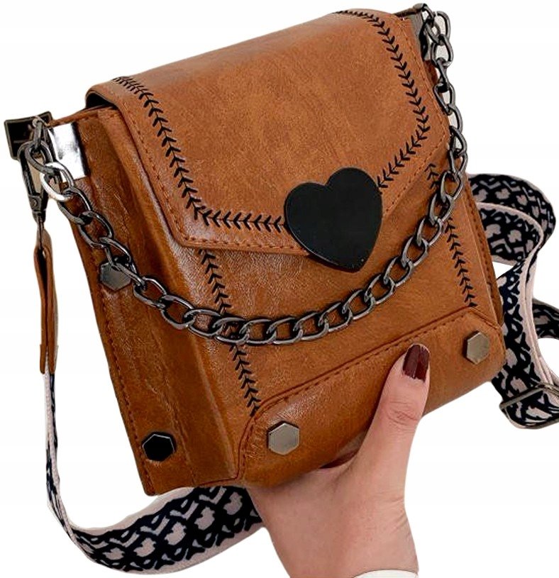 Damska Torebka Listonoszka skórzana mała retro