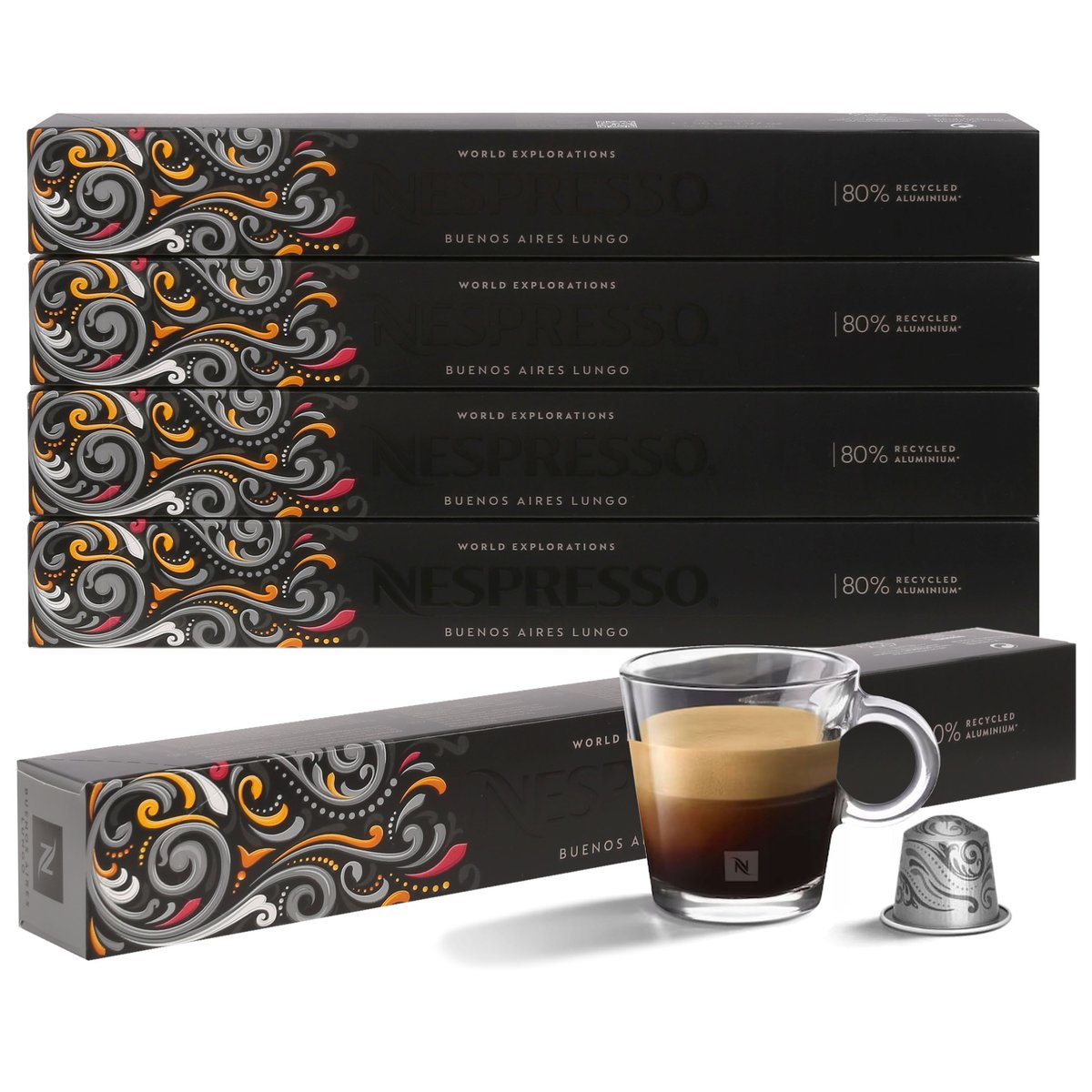 Kawa w kapsułkach o smaku Buenos Aires Lungo NESPRESSO 50 kapsułek