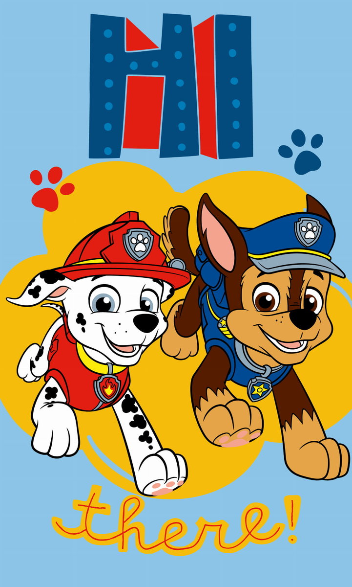 Ręcznik przedszkolny dla dziecka 30x50 mały FROTTE Psi Patrol Marshal Chase