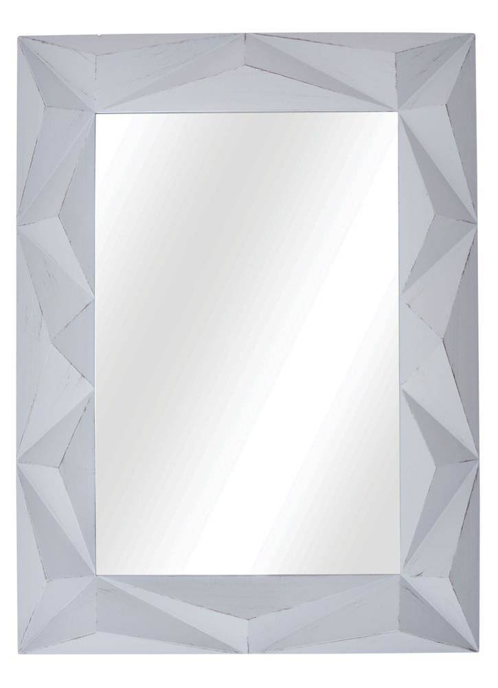Lustro z geometryczną ramą szare