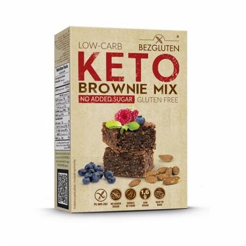 BEZG Low-Carb KETO Mieszanka do wypieku brownie 150g b/g [10]