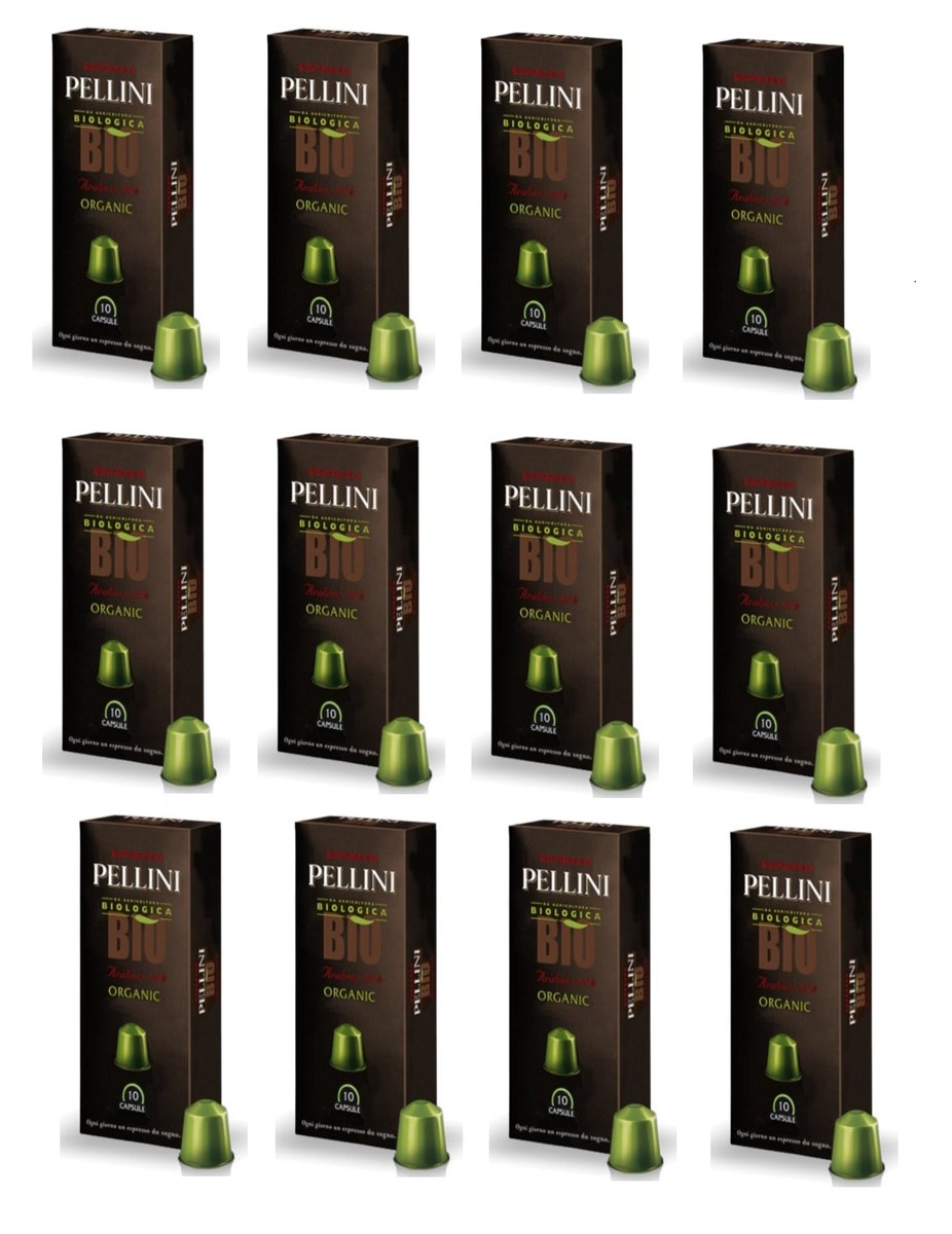 PELLINI BIO BIOLOGICA  - Kapsułki Do Ekspresów Nespresso - zestaw 12x10szt