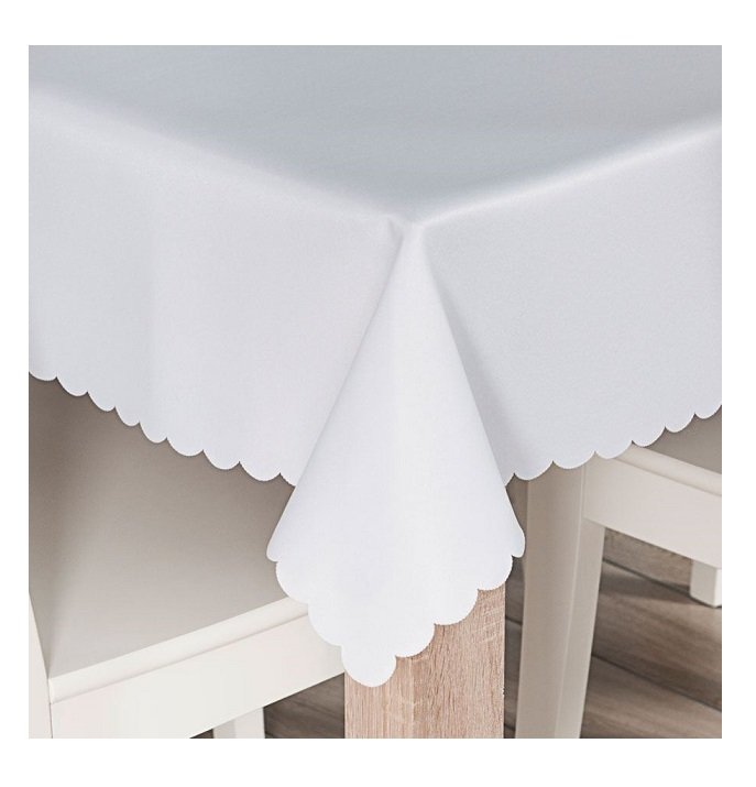 Obrus wodoodporny Lara gładki 140x400 biały