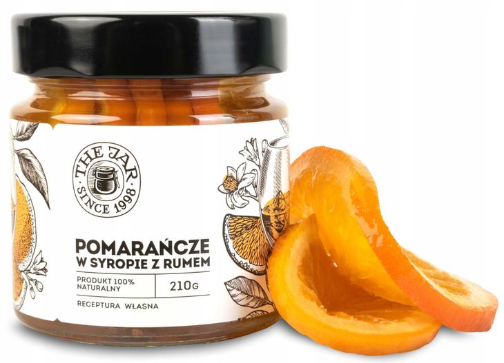Pomarańcza w syropie z rumem do herbaty 210 g