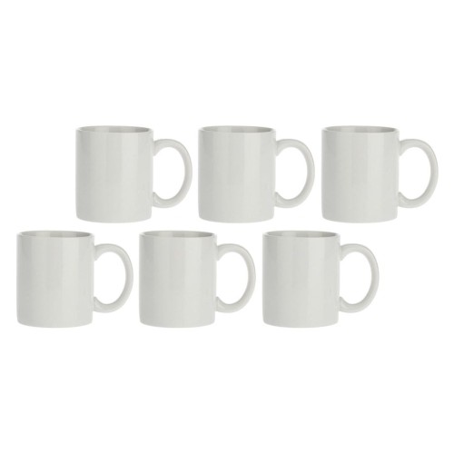 Zestaw 6 kubków z uchwytem Corte - Biały, 350 ml