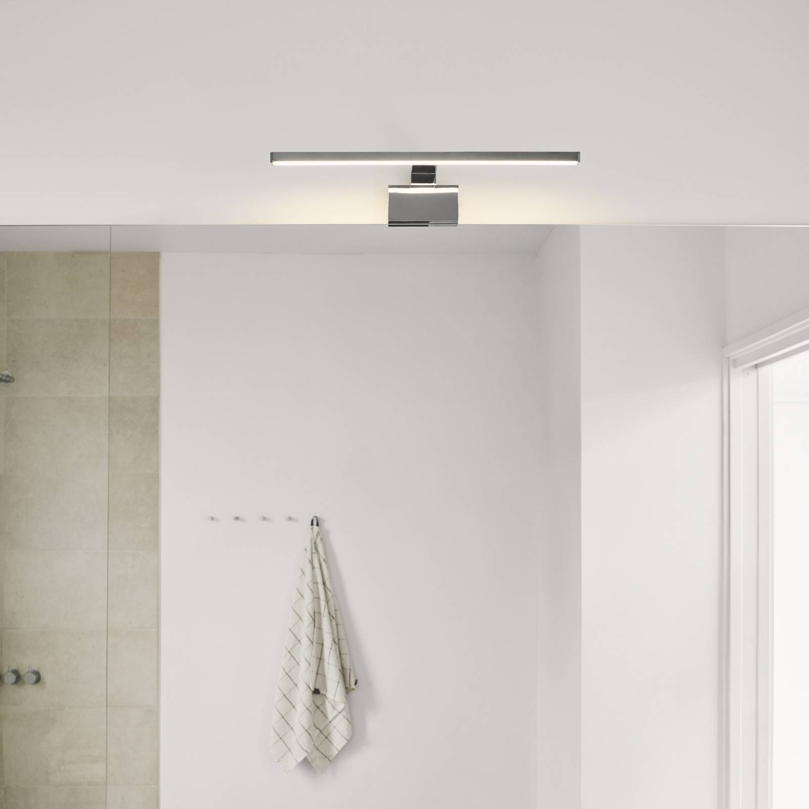 Nordlux Kinkiet do łazienki LED Marlee, metal, chromowane wykończenie, 50 cm, 3000K