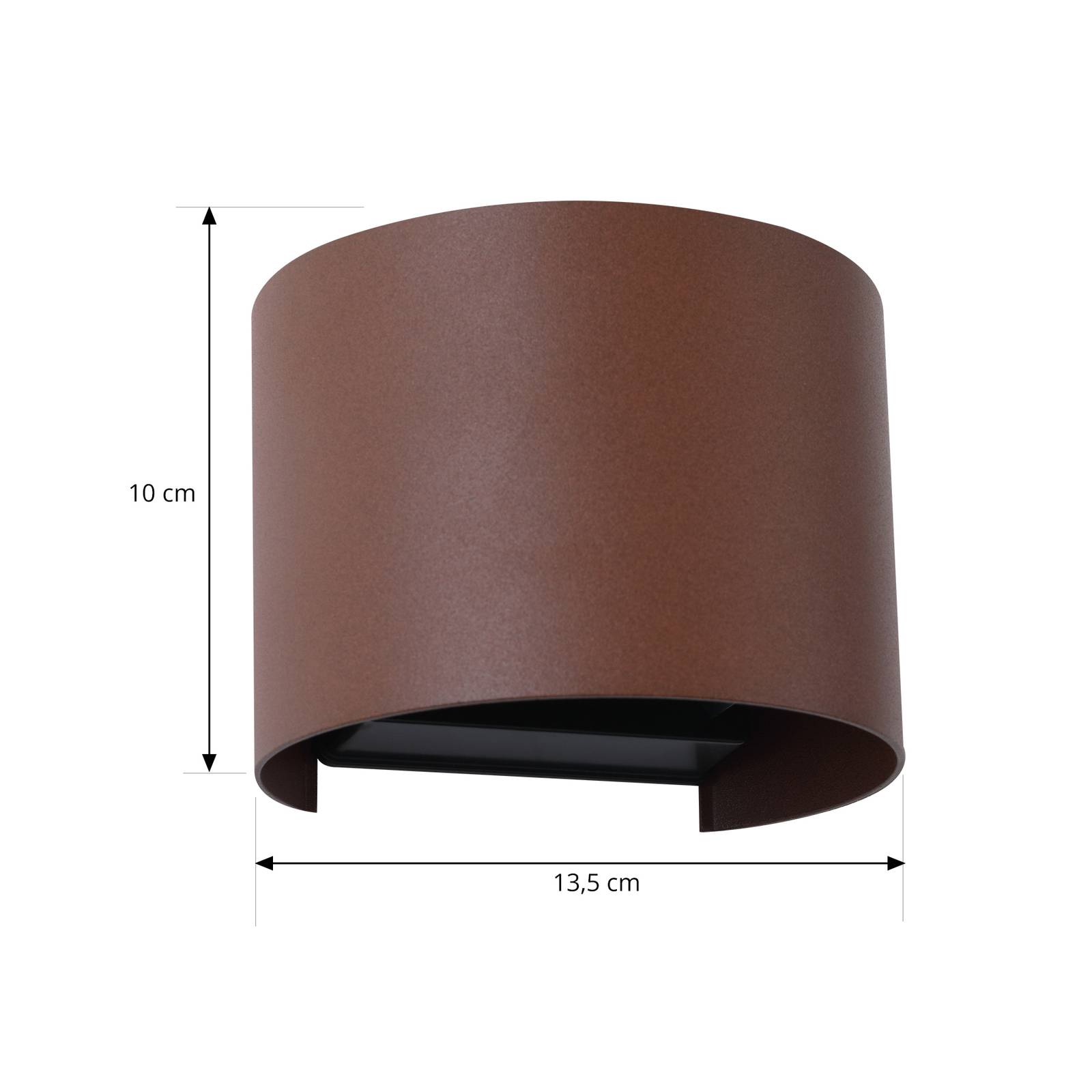 Lindby Smart LED kinkiet zewnętrzny Dara rdzawy okrągły CCT RGB Tuya