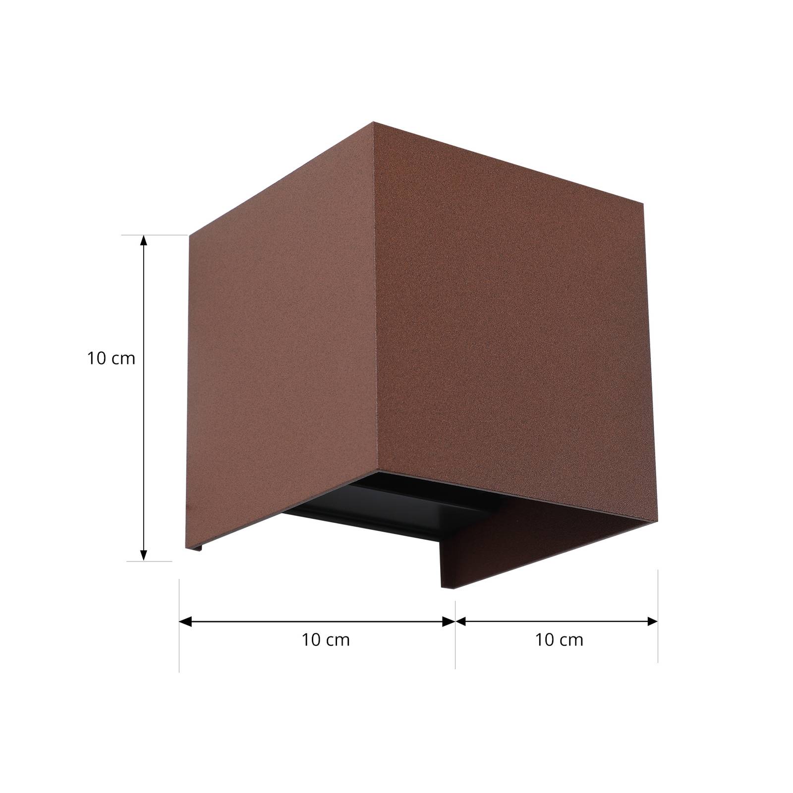 Lindby Smart LED kinkiet zewnętrzny Dara rdzawy kątowy CCT RGB Tuya
