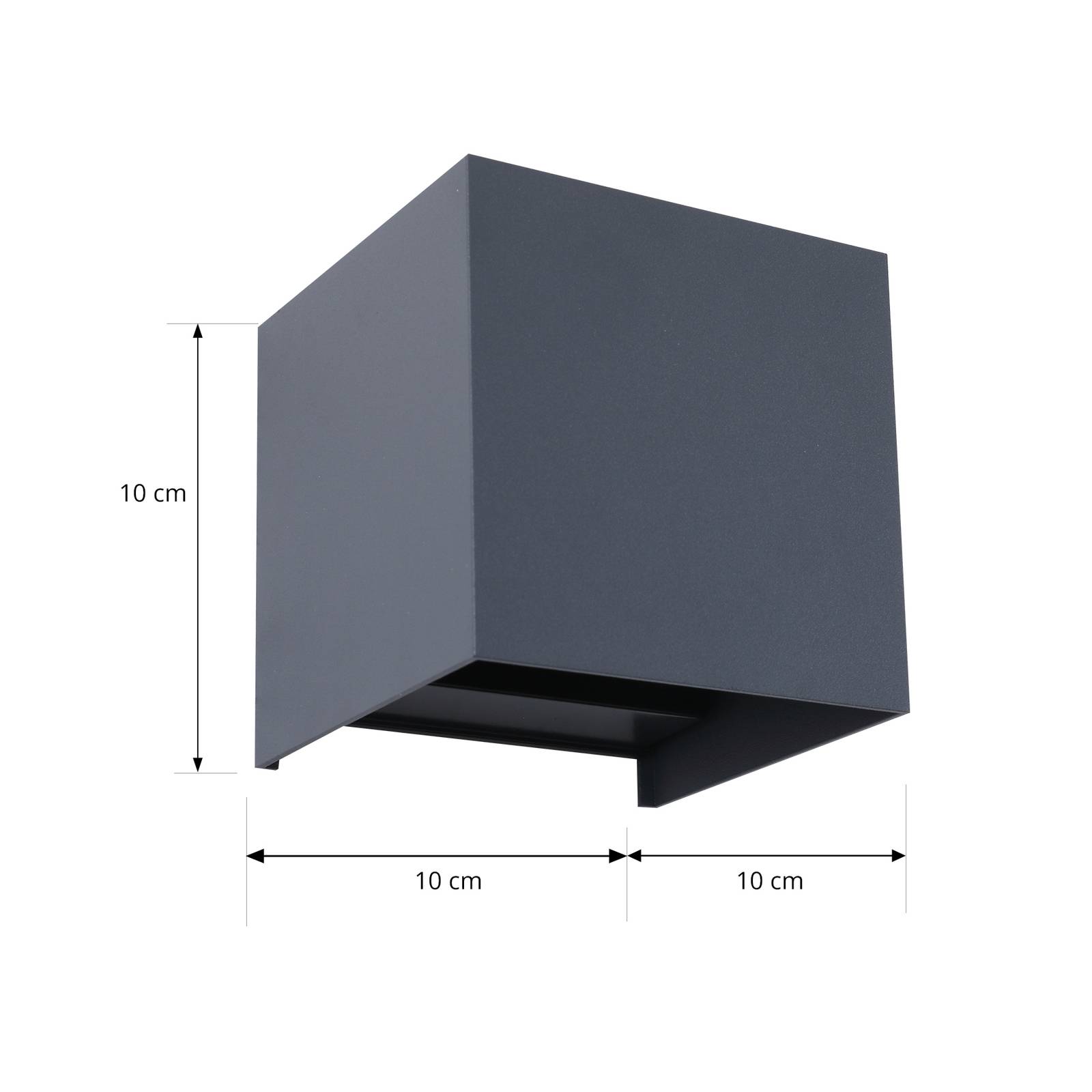 Lindby Smart LED kinkiet zewnętrzny Dara szary kątowy CCT RGB Tuya