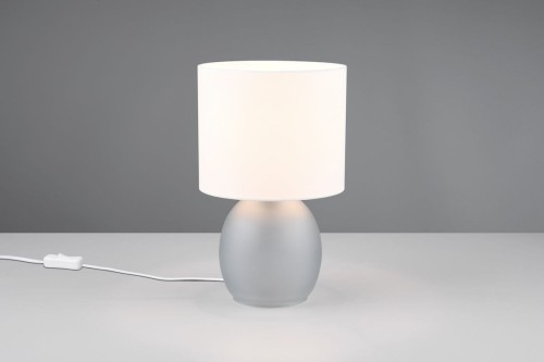 Vela lampa stołowa 1xE14 szara/biała 517900111