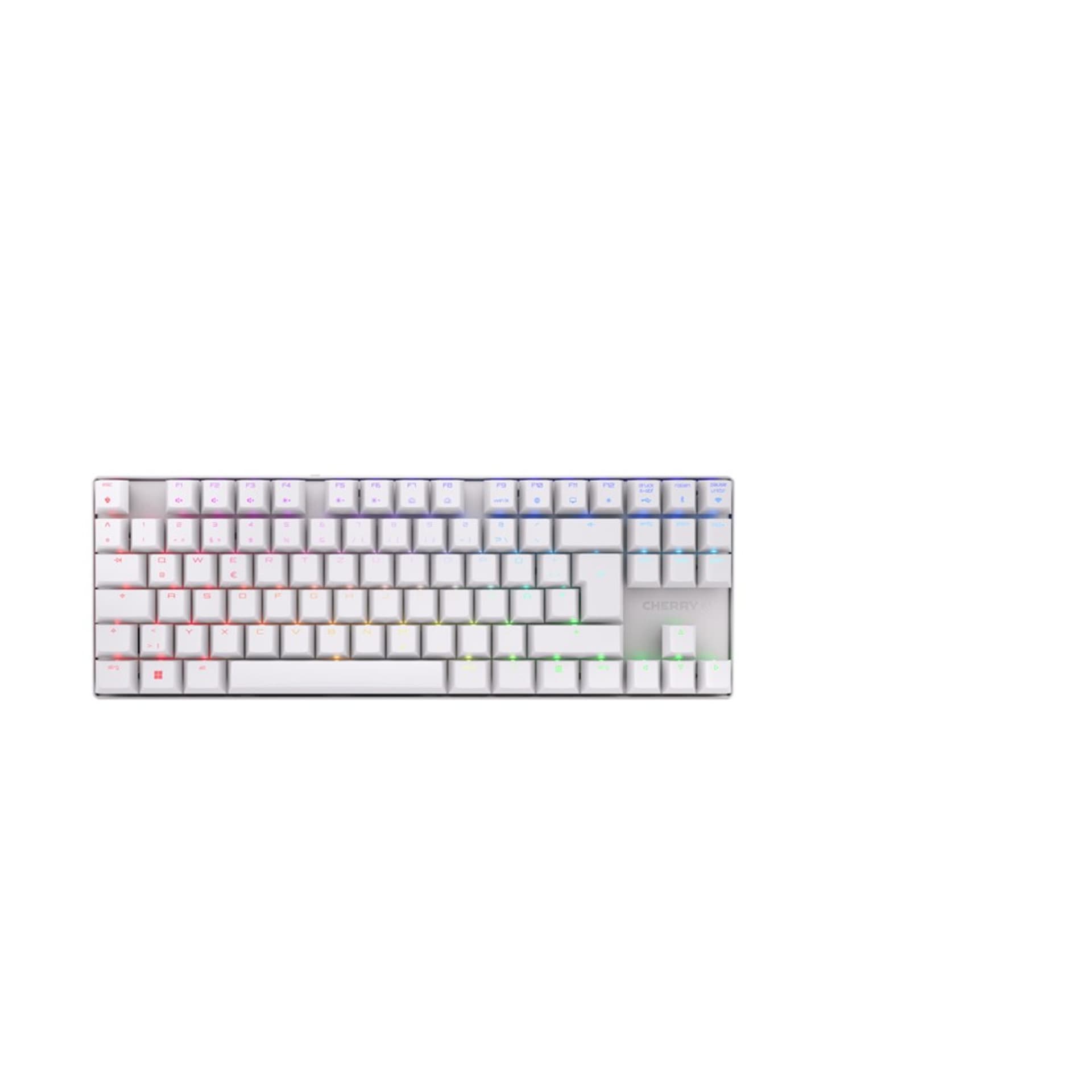 CHERRY MX 8.2 TKL Wireless RGB klawiatura Gaming RF Wireless + Bluetooth QWERTZ Niemiecki Biały Klawiatura Gamingowa 8325565