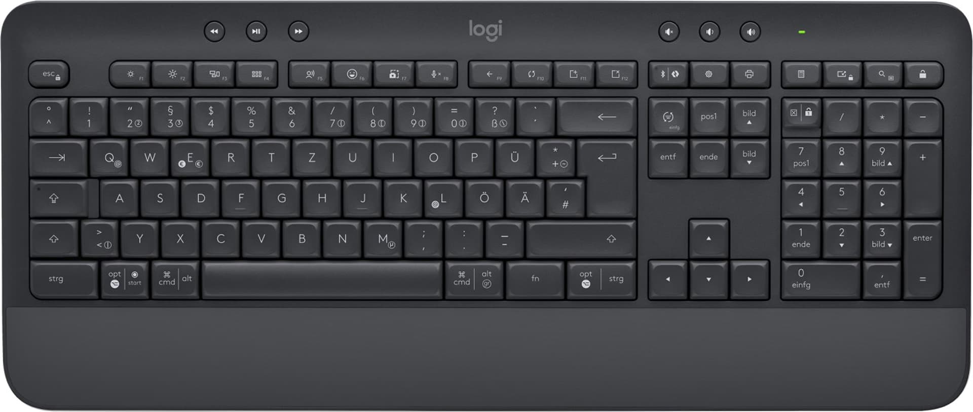 Logitech Signature K650 klawiatura Biuro Bluetooth QWERTZ Niemiecki Grafitowy  920-010913