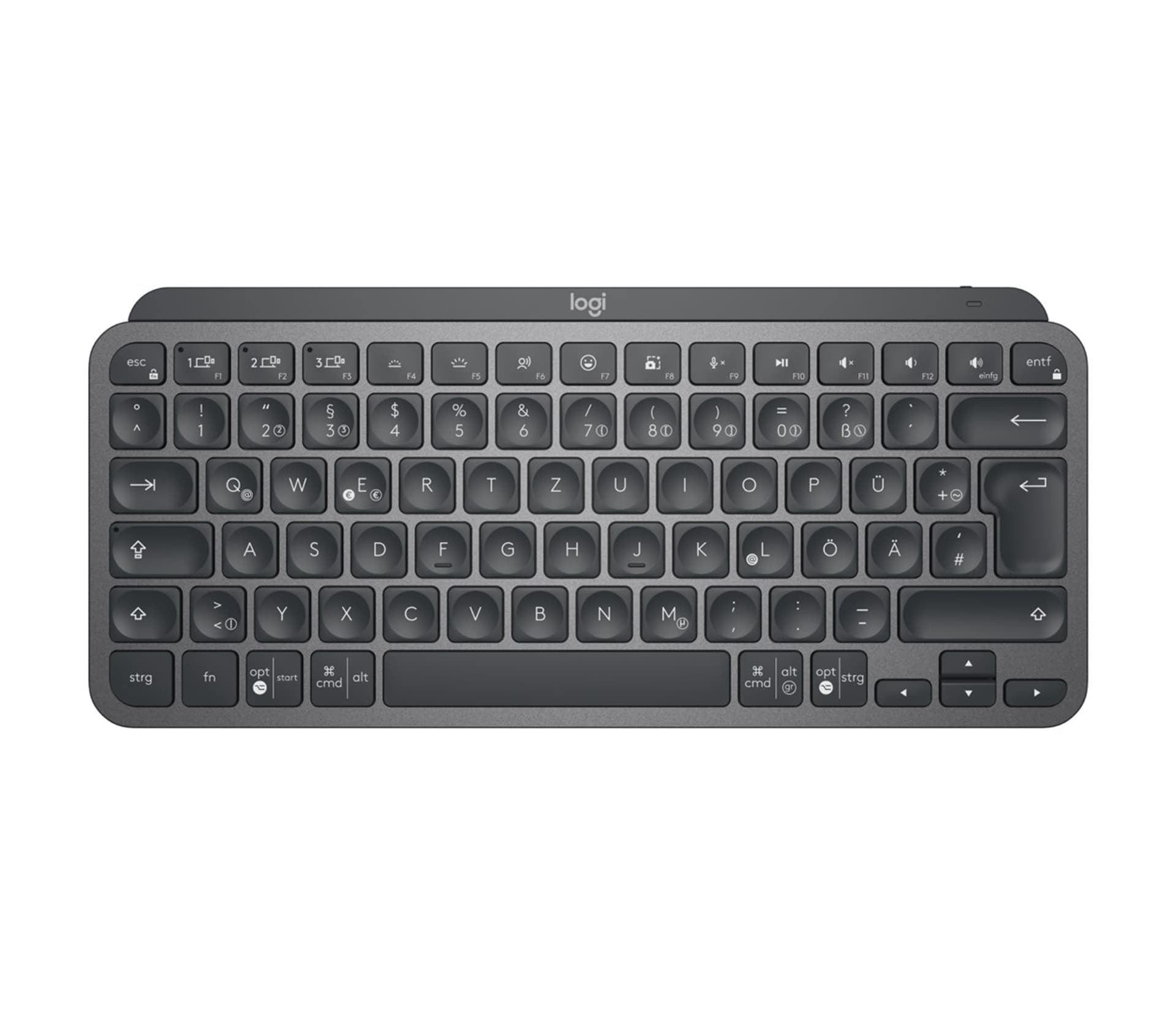Logitech Mx Keys Mini For Business klawiatura Biuro RF Wireless + Bluetooth QWERTZ Niemiecki Grafitowy  920-010597