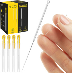 Igły do suchego igłowania ze stalowym uchwytem - igły do akupunktury z prowadnicą - opakowanie 100 szt. (4Fizjo Dry Needles)
