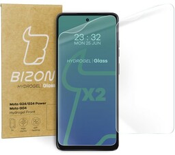 Bizon Folia hydrożelowa na ekran Glass Hydrogel Front do Motorola Moto G04/G24/G24 Power, 2 sztuki