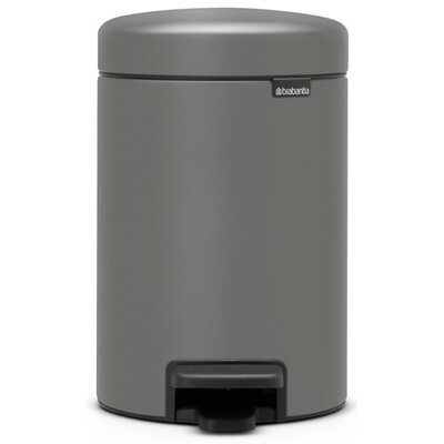 Brabantia Kosz na śmieci pedałowy NewIcon 3l mineral concrete grey 126260
