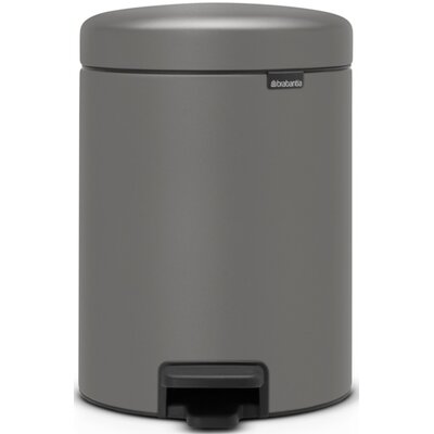 Brabantia Kosz na śmieci pedałowy NewIcon 5l mineral concrete grey 126284
