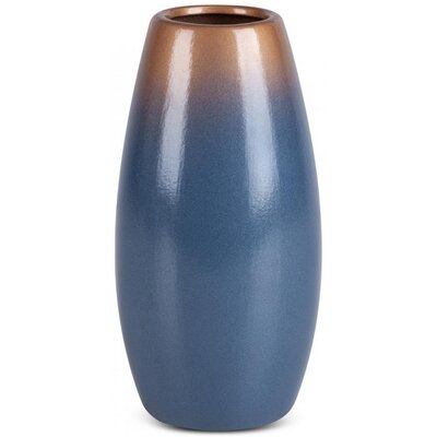 Wazon EUROFIRANY Nessa 11 x 22 cm Niebieski