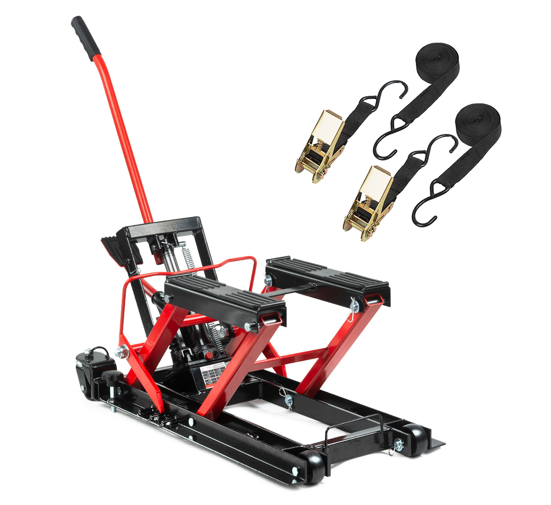 Podnośnik motocyklowy i ATV REDATS LS-570 hydrauliczny + pasy zabezpieczające