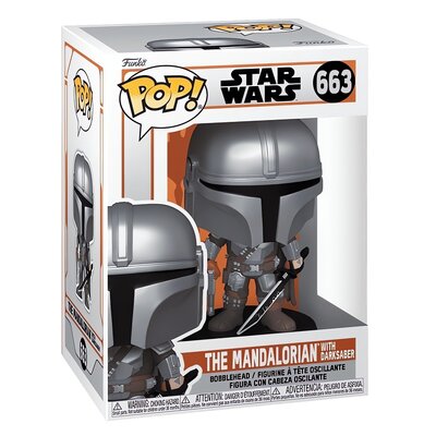 Figurka FUNKO POP Star Wars 663 The Mandalorian with Dark Saber