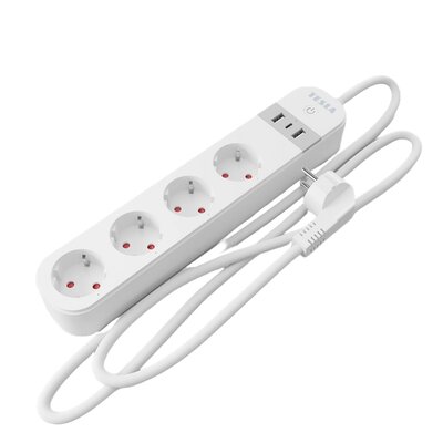 Listwa zasilająca Tesla 4 gniazda 2 m biała (TSL-SPL-SPS300)