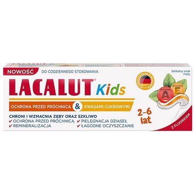 LACALUT Kids Pasta do zębów dla dzieci od 2-6 lat 55ml