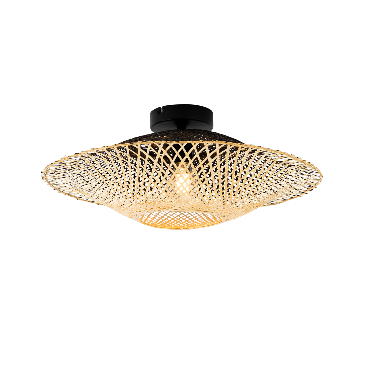 QAZQA Orientalna lampa sufitowa zewnętrzna bambusowa 50 cm IP44 - Rina