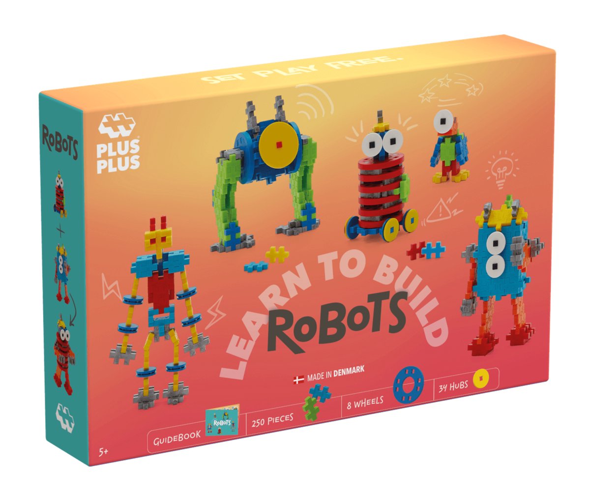 Plus-Plus, klocki, Naucz się budować roboty- 275 elementów
