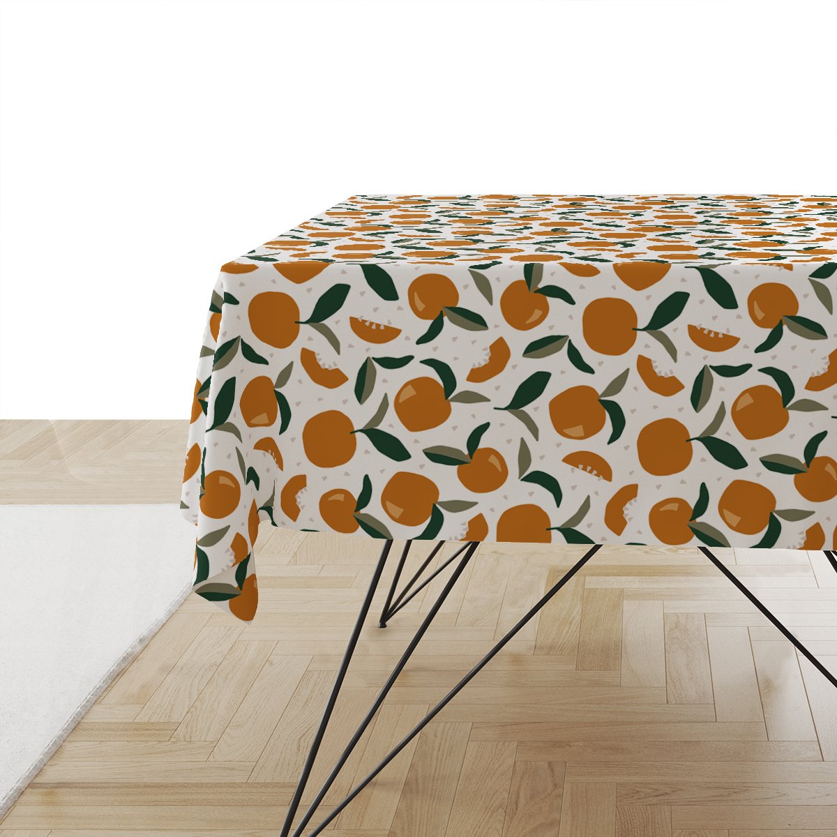 Obrus SUMMER wzór SM27 | geometryczne pomarańcze 150 x 200 cm