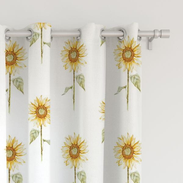 Zasłona SUMMER wzór SM12 | słoneczniki 150 x 200 cm tkanina zaciemniająca