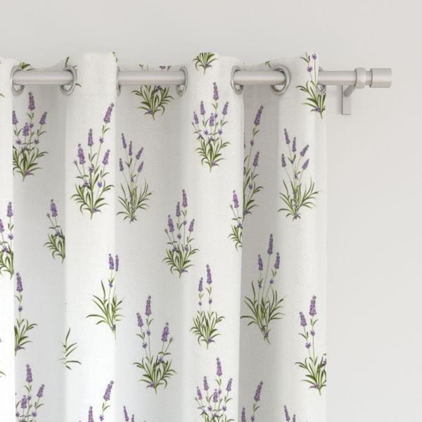 Zasłona SUMMER wzór SM14 | lawenda 150 x 260 cm tkanina zaciemniająca