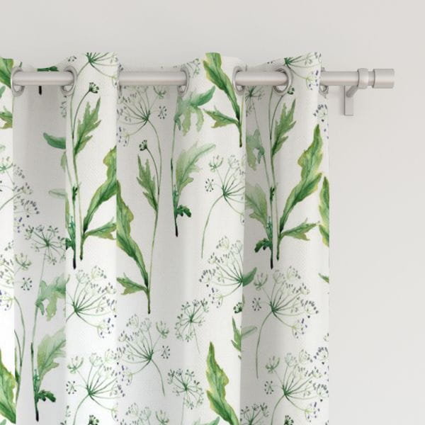 Zasłona SUMMER wzór SM16 | barszcz zwyczajny 150 x 260 cm tkanina zaciemniająca