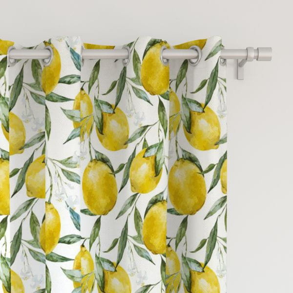 Zasłona SUMMER wzór SM10 | cytryny 150 x 260 cm tkanina zaciemniająca