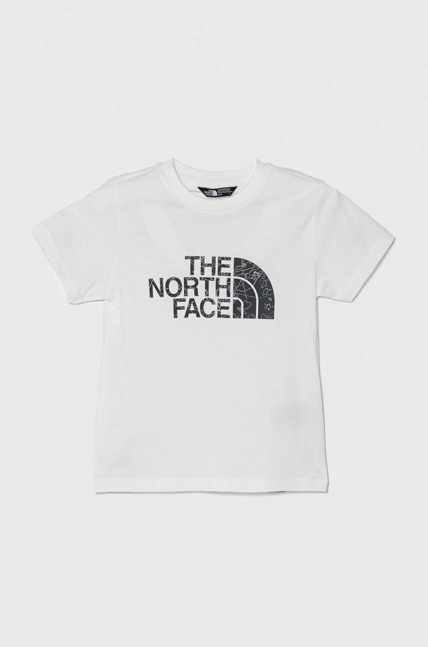 The North Face t-shirt dziecięcy EASY TEE kolor biały z nadrukiem
