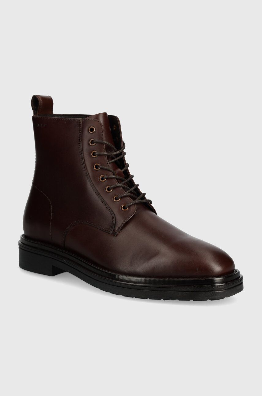 Gant buty skórzane Boggar męskie kolor brązowy 27641330.G46