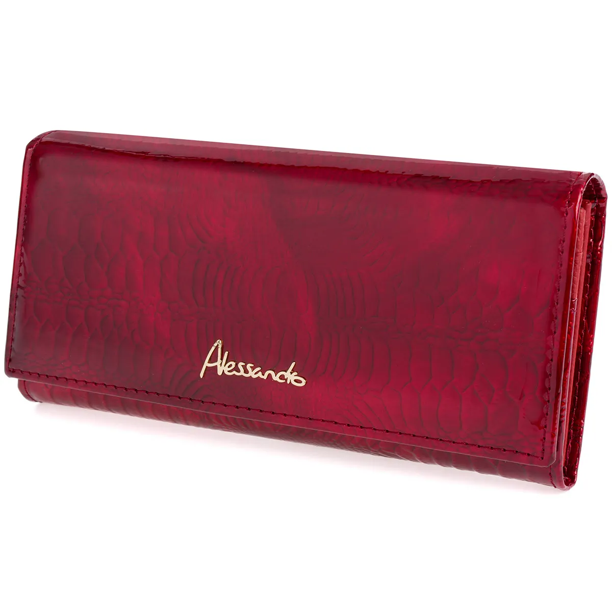 Damski portfel skórzany Alessandro Paoli AP 68-62 czerwony • RATY 0% Kup dziś i zapłać za 30 dni GRATIS WYSYŁKA ZWROT DO 100 DNI