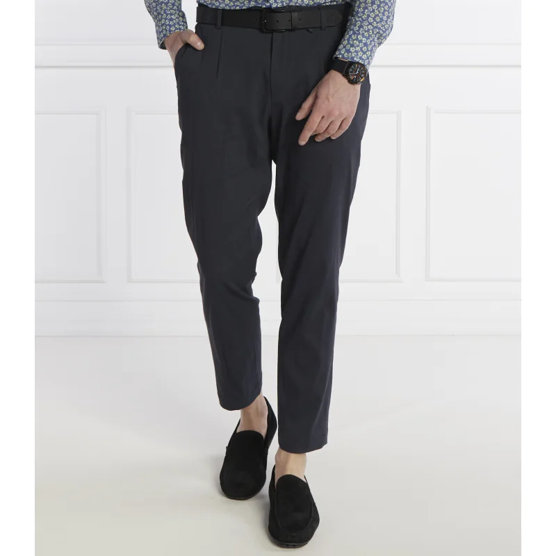 BOSS BLACK Lniane spodnie P-Perin-RDS-WG-242 | Relaxed fit